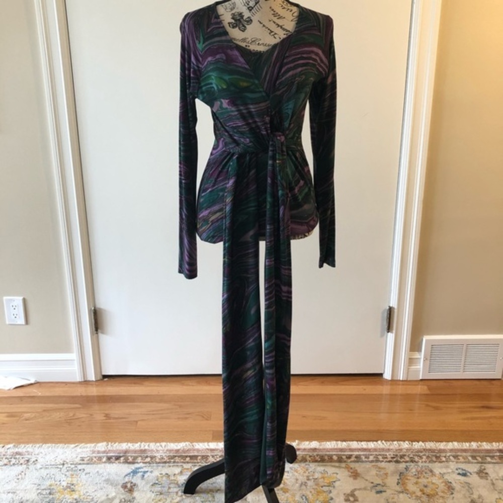 Etro printed long sleeve top